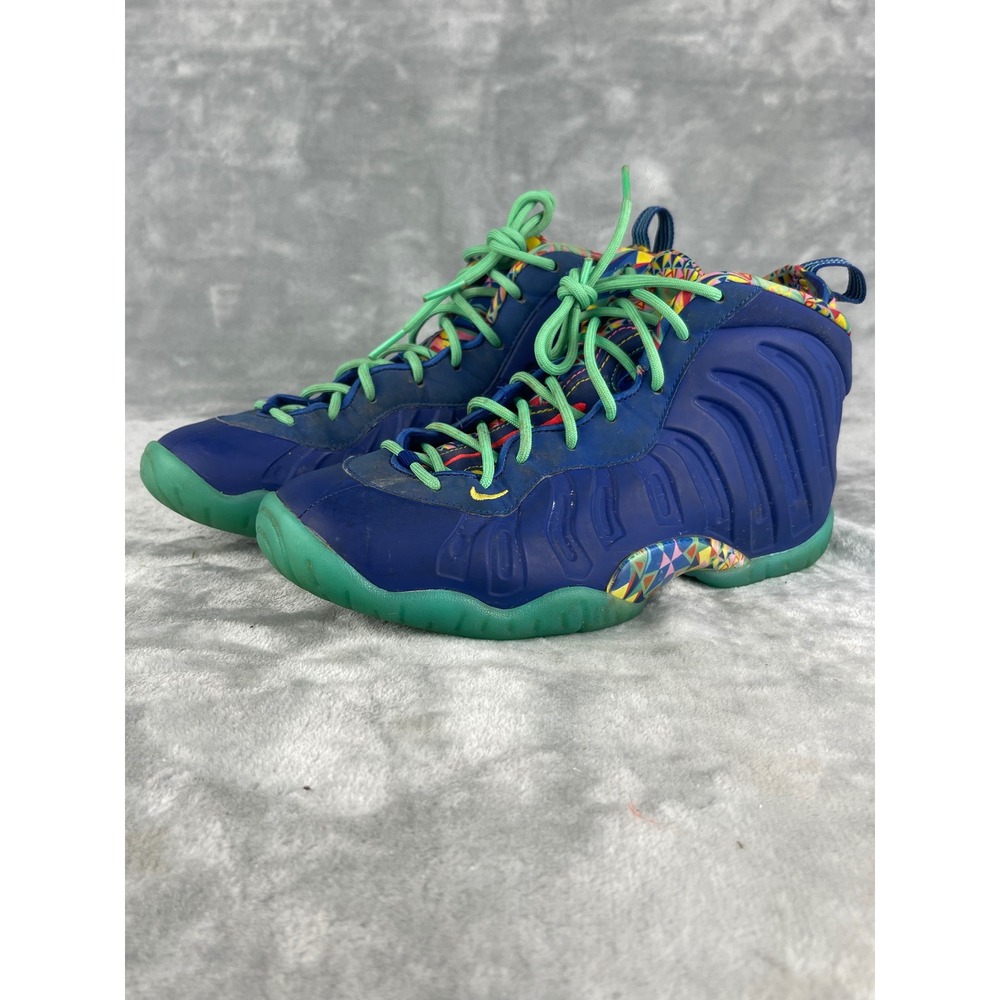 Nike Little Posite One Kids 6Y Blue Good Kaleidoscope DZ5190 Basketball Shoes